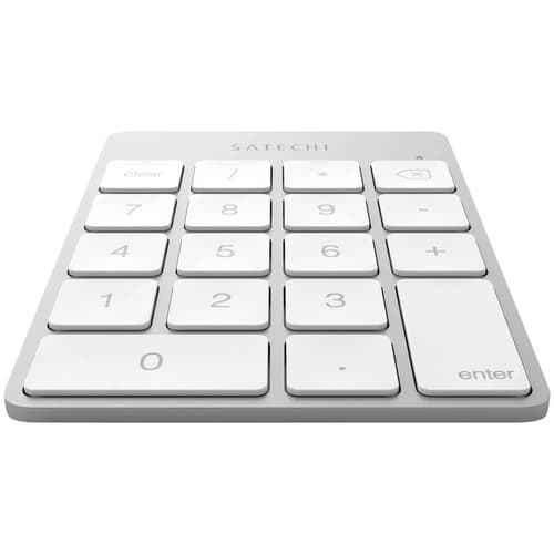 Satechi Slim Bluetooth Keypad - Silver Langaton, Bluetooth Hopea Näppäimistö