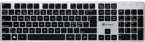 Optapad Wireless Keyboard Langaton, 2.4 Ghz Pohjoismaat Hopea Näppäimistö