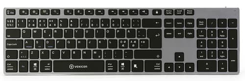 Voxicon Bt Keyboard 290 Black Langaton, Bluetooth Pohjoismaat Hopea, Musta Näppäimistö
