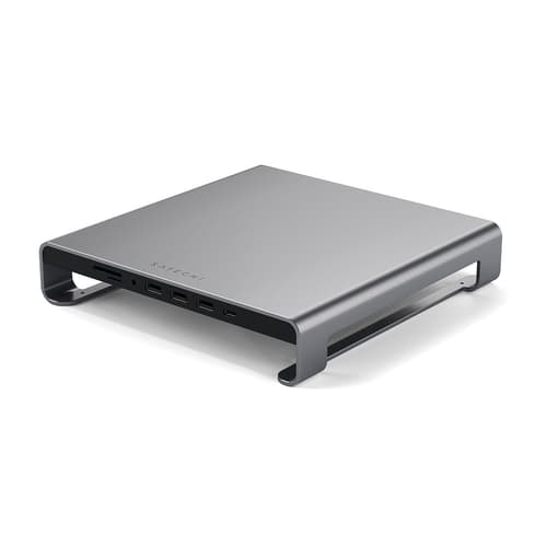 Satechi Näyttöjalusta, Jossa On Usb-c Hubi/sd Lukija/3.5mm Äänilähtö Space Gray - Imac