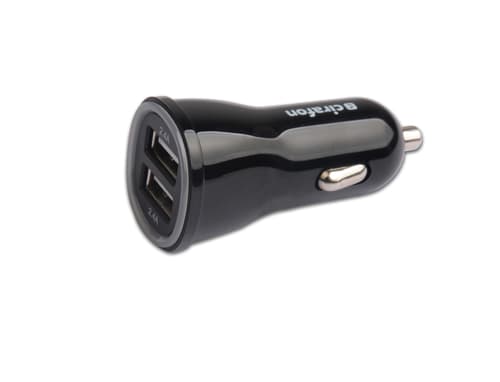 Cirafon Usb-autolaturi, Jossa On Kaksi Usb-porttia 2xusb 4.8a Syvä Musta