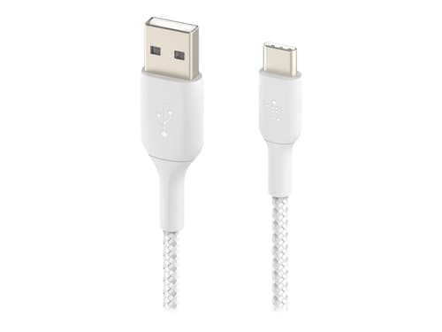 Belkin Usb-a Till Usb-c Kabel Flätad 1m Vit