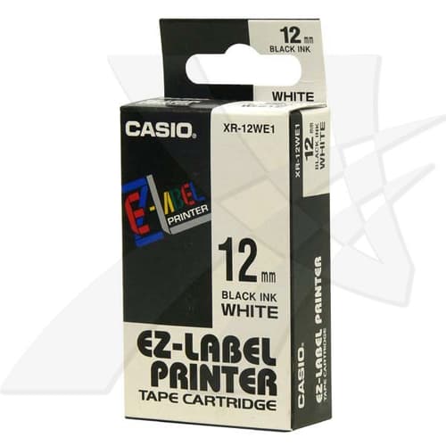 Casio Tape Xr-12wes 12mm Svart/vit