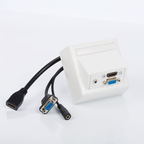 Vivolink Wall Connection Box – Outlet – Hd-15 Mini-phone Stereo 3.5 Mm  Hdmi