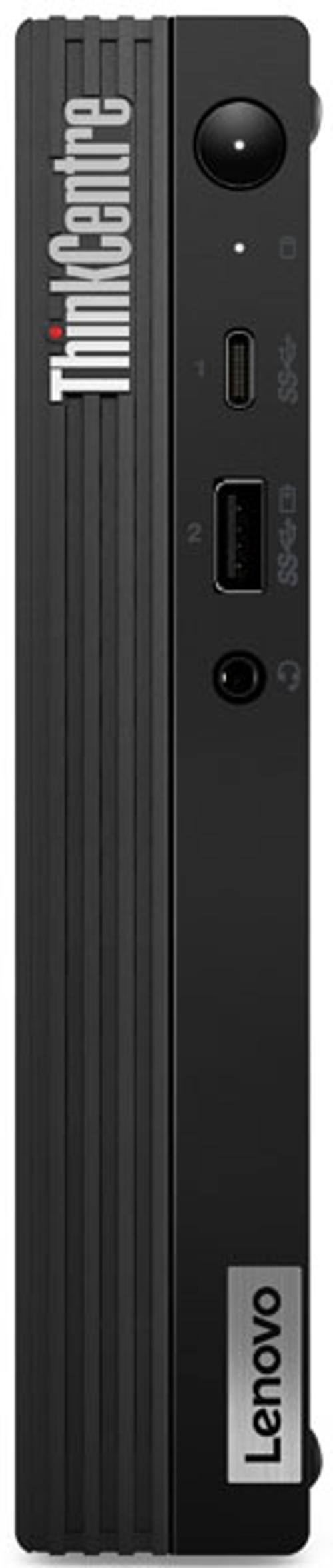 Produktfoto för Lenovo ThinkCentre M75q Gen 2 11JN - Liten - Ryzen 5 5600GE / 3.4 GHz - RAM 16 GB - SSD 256 GB - TCG Opal Encryption 2, NVMe - Radeon Graphics - GigE - WLAN: 802.11a/b/g/n/ac/ax, Bluetooth 5.1 - Win 11 Pro - skärm: ingen - tangentbord: nordiskt (danska/finska/norska/svenska) - svart - TopSeller