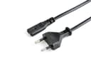 Prokord Prokord Cable Power 2-Pin - Straight 1m Black 1m CEE7/16 C7 liitin Musta