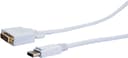 Prokord Cable Displayport - DVI-D Single Link 1m White 1m DisplayPort DVI-D Valkoinen