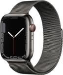 Apple Watch Series 7 GPS + Cellular, 45 mm Urkasse i grafitgråt rustfrit stål med graftigrå milanorem 