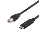 Deltaco USB-kabel 1m 4-stifts USB typ B Hane 24-stifts USB-C Hane 