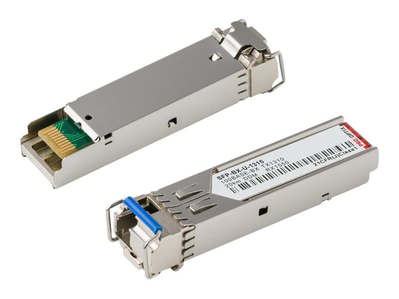 Pro Optix SFP-sändar/mottagarmodul (mini-GBIC) (likvärdigt med: Cisco GLC-FE-100BX-U) Fast Ethernet