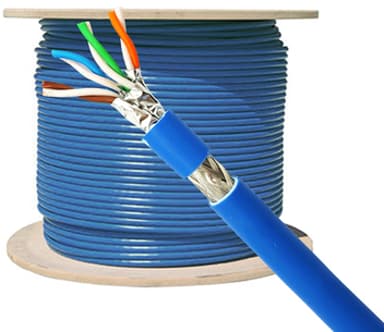 Direktronik Bulk Cable CAT 8.1 S/sfp Lszh Drum 100M CAT 8.1 S/FTP Blå 100m