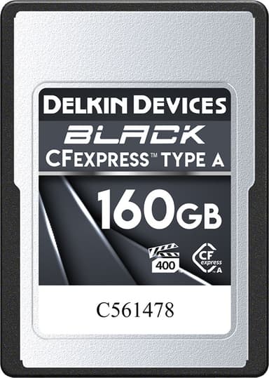 Delkin Black Cfexpress Card Vpg400 Type A R880/w790 160Gb 160GB CFexpress-kort typ A