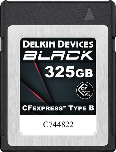 Delkin Black Cfexpress Card Type B R1725/w1530 325Gb 325GB CFexpress-kort, typ B