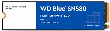 WD Blue SN580 SSD-levy 250GB M.2 2280 PCI Express 4.0 x4 (NVMe)