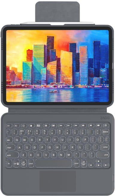 Zagg Keyboard Pro Keys With TrackPad - (Löytötuote luokka 2) 10.9-inch iPad Air (4th gen.) and iPad Pro 11-inch (1st & 2nd gen.) Pohjoismainen Harmaa Musta