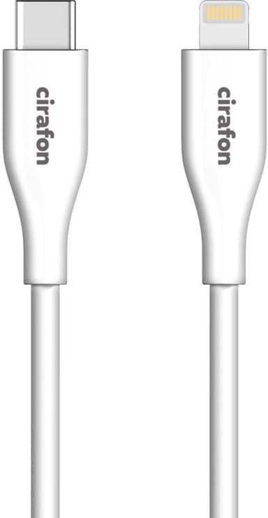Cirafon Sync/charge Silcon Cable Usb-c To Lightning 1.8M - W 1.8m Hvit