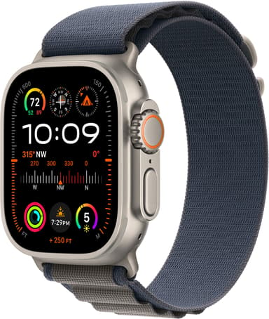 Apple Watch Ultra 2 GPS + Cellular 49mm Titanium Case with Blue Alpine Loop Large 