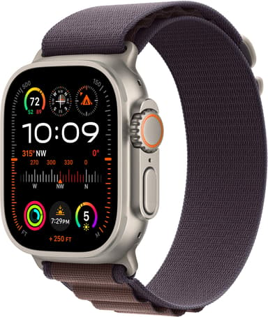 Apple Watch Ultra 2 GPS + Cellular 49mm Titanium Case with Indigo Alpine Loop Large 