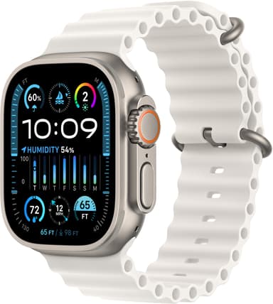 Apple Watch Ultra 2 GPS + Cellular 49mm Titanium Case with White Ocean Band 
