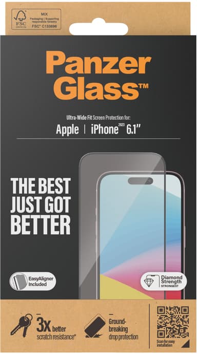 Panzerglass Ultra-Wide Fit iPhone 15