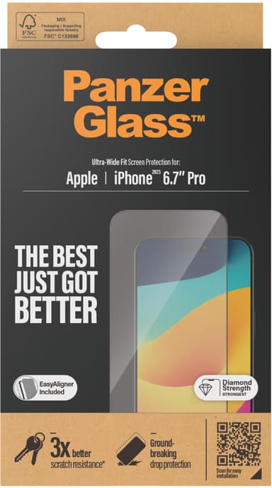 Panzerglass Ultra-Wide Fit iPhone 15 Pro Max