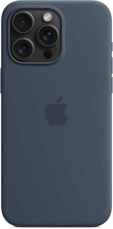 Apple Silicone Case With Magsafe iPhone 15 Pro Max Stormblå