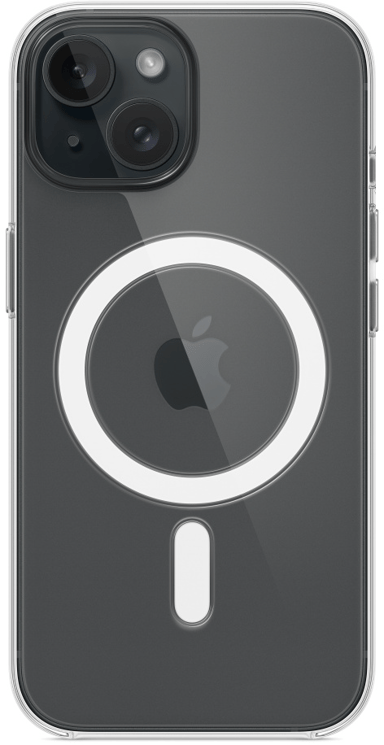 Apple Transparent skal med MagSafe iPhone 15 Klar