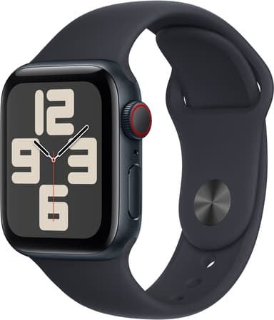 Apple Watch SE GPS + Cellular 40mm Midnight Aluminium Case with Midnight Sport Band S/M 