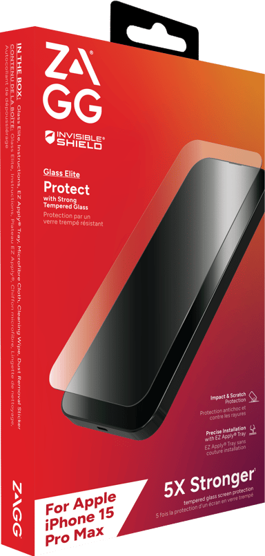 Zagg InvisibleShield Glass Elite iPhone 15 Pro Max