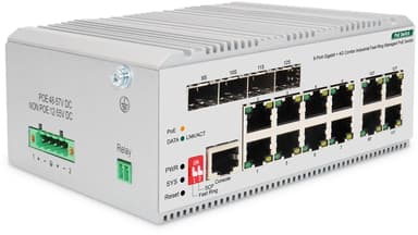 Digitus Dn-651139 8Xge POE 4Xsfp Uplink L2 Managed Switch 