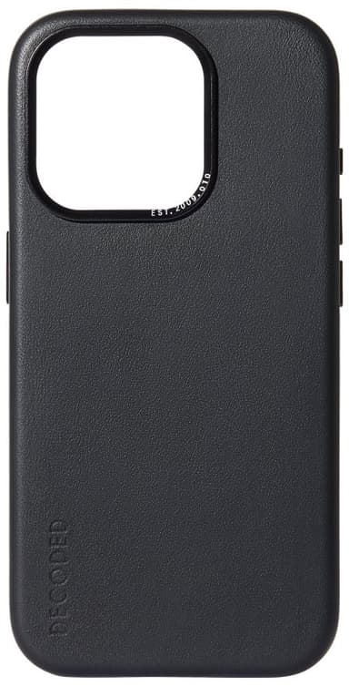 Decoded Leather Backcover iPhone 15 Plus Musta