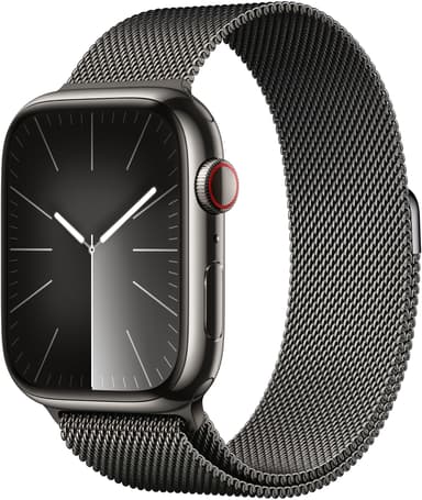 Apple Watch Series 9 GPS + Cellular 45mm Graphite Stainless Steel Case with Graphite Milanese Loop 