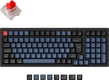 Keychron K4 Pro QMK/VIA K Pro Red Kablet Trådløs Nordisk Tastatur