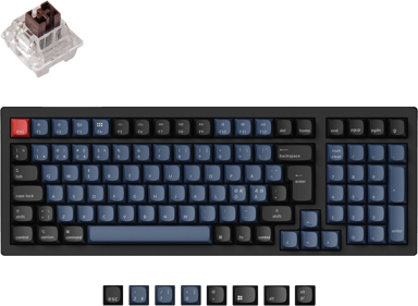 Keychron K4 Pro QMK/VIA K Pro Brown Kabelansluten Trådlös Nordisk Tangentbord