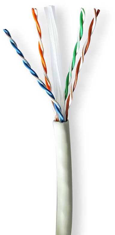 Nedis Bulk Network Cable Cat6a U/utp Lszh 100M Grey CAT 6a Uskjermet tvunnet parkabel (UTP) Grå 100m