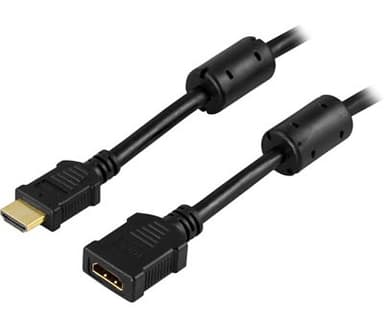 Deltaco HDMI-125 5m HDMI-tyyppi A (vakio) HDMI-tyyppi A (vakio) Musta