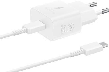 Samsung EP-T2510 Power Adapter 25W + USB-C Cable Valkoinen