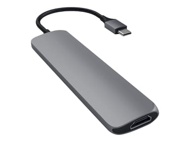 Satechi USB-C MultiPorts-adapter - Space Grey USB-C Telakointiasema