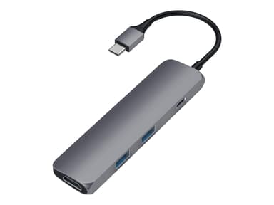 Satechi USB-C MultiPorts-adapter - Space Grey USB-C Telakointiasema