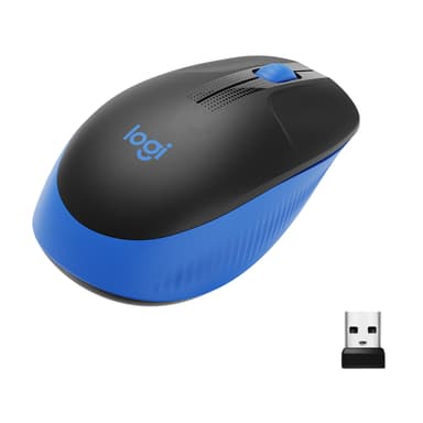 Logitech M190 Full-Size Wireless Mouse - Blue Trådløs 1000dpi Mus Blå