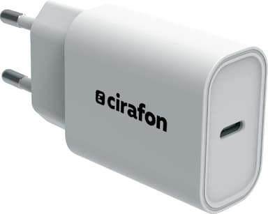 Cirafon Wall Charger 20W USB-C Valkoinen