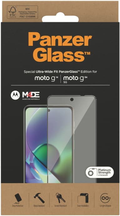 Panzerglass Ultra-Wide Fit Motorola Moto G14 Motorola Moto G54