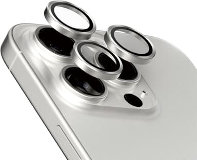 Panzerglass Hoops Lens Protector iPhone 15 Pro/15 Pro Max Hvit titan