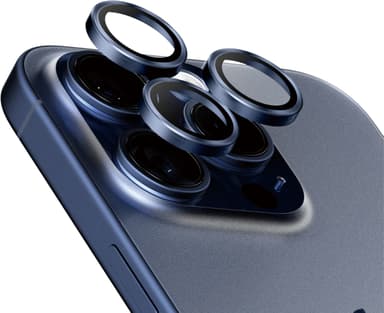 Panzerglass Hoops Lens Protector iPhone 15 Pro/15 Pro Max Blauw titanium