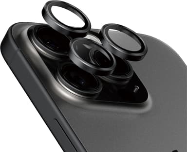 Panzerglass Hoops Lens Protector iPhone 15 Pro/15 Pro Max Musta titaani