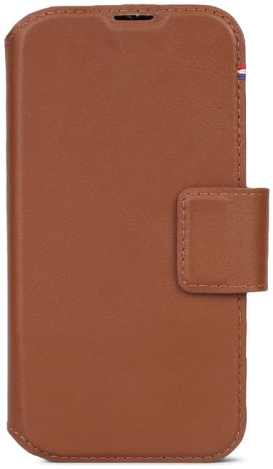 Decoded Leather Detachable Wallet iPhone 15 Plus Ruskea