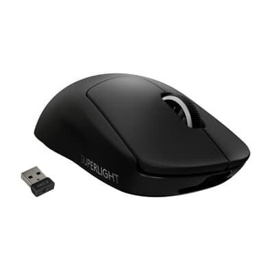 Logitech PRO X SUPERLIGHT Wireless Gaming Mouse Trådløs 25400dpi Mus Svart