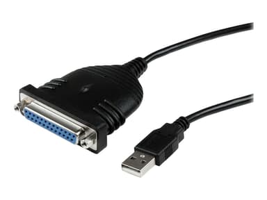 Startech USB to DB25 Parallel Printer Adapter Cable USB 2.0 A Uros 25-nastainen D-Sub (DB-25) Naaras Musta