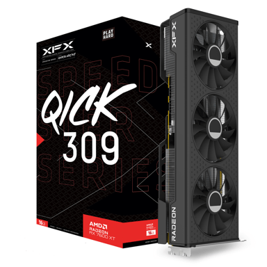 XFX Radeon RX 7600 Speedster QICK309 Black 16GB Grafikkort