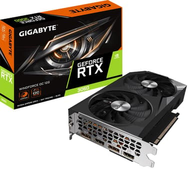 Gigabyte GeForce RTX 3060 12GB Windforce 2X OC 2.0 12GB Näytönohjain